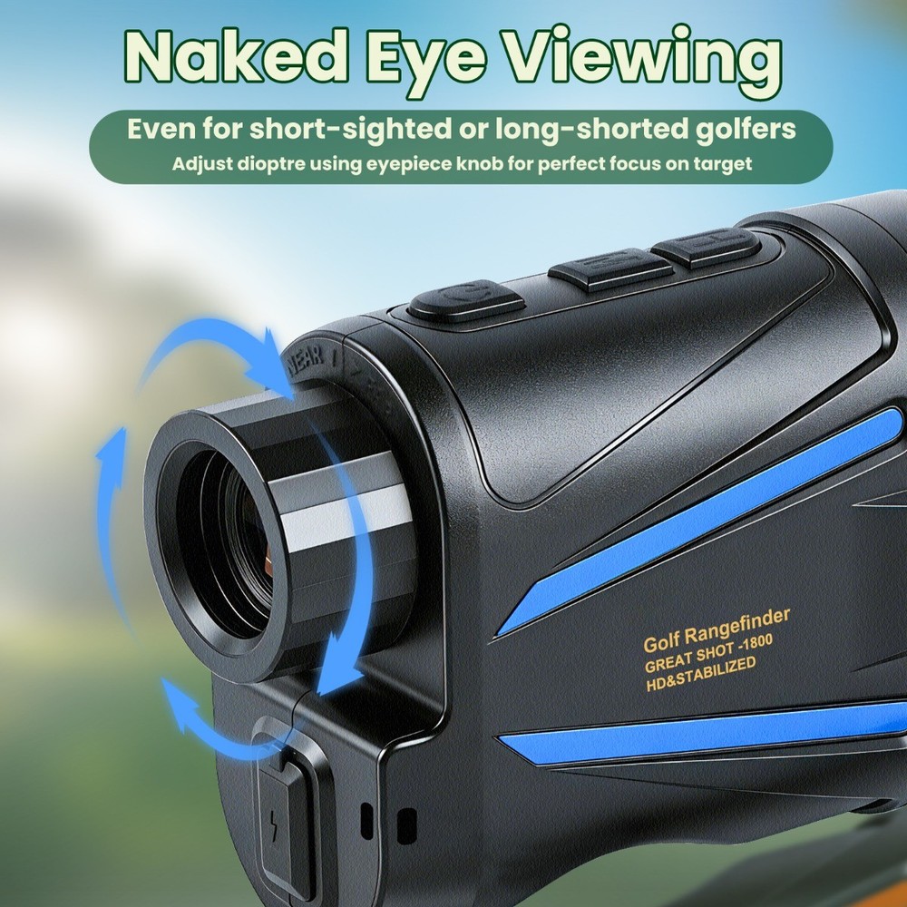 6X Magnification Golf Range Finder 1200 Yards Laser Rangefinder Slope Function