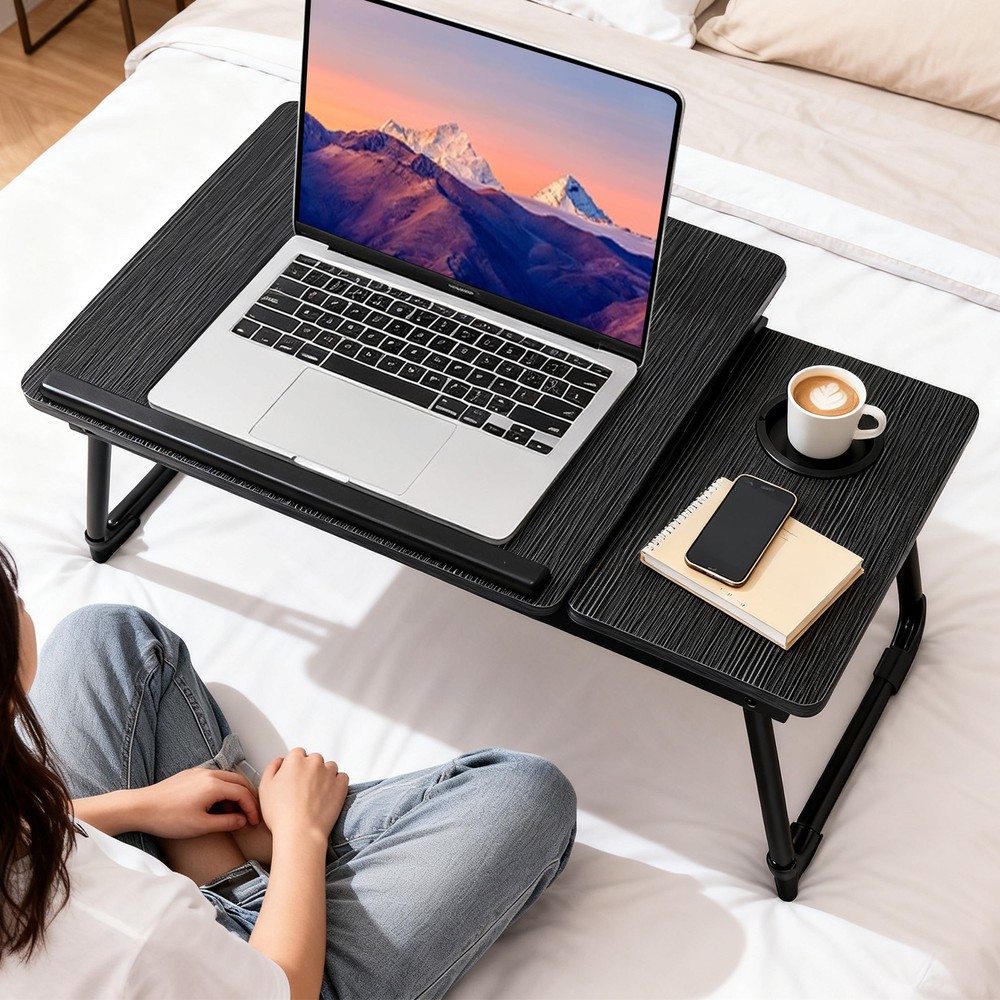Foldable Laptop Table Stand Lap Sofa Bed Tray Computer Notebook Desk Adjustable