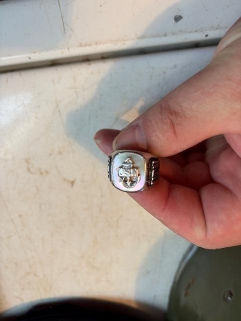 Gram Sterling Silver United States Navy Ring WW 2