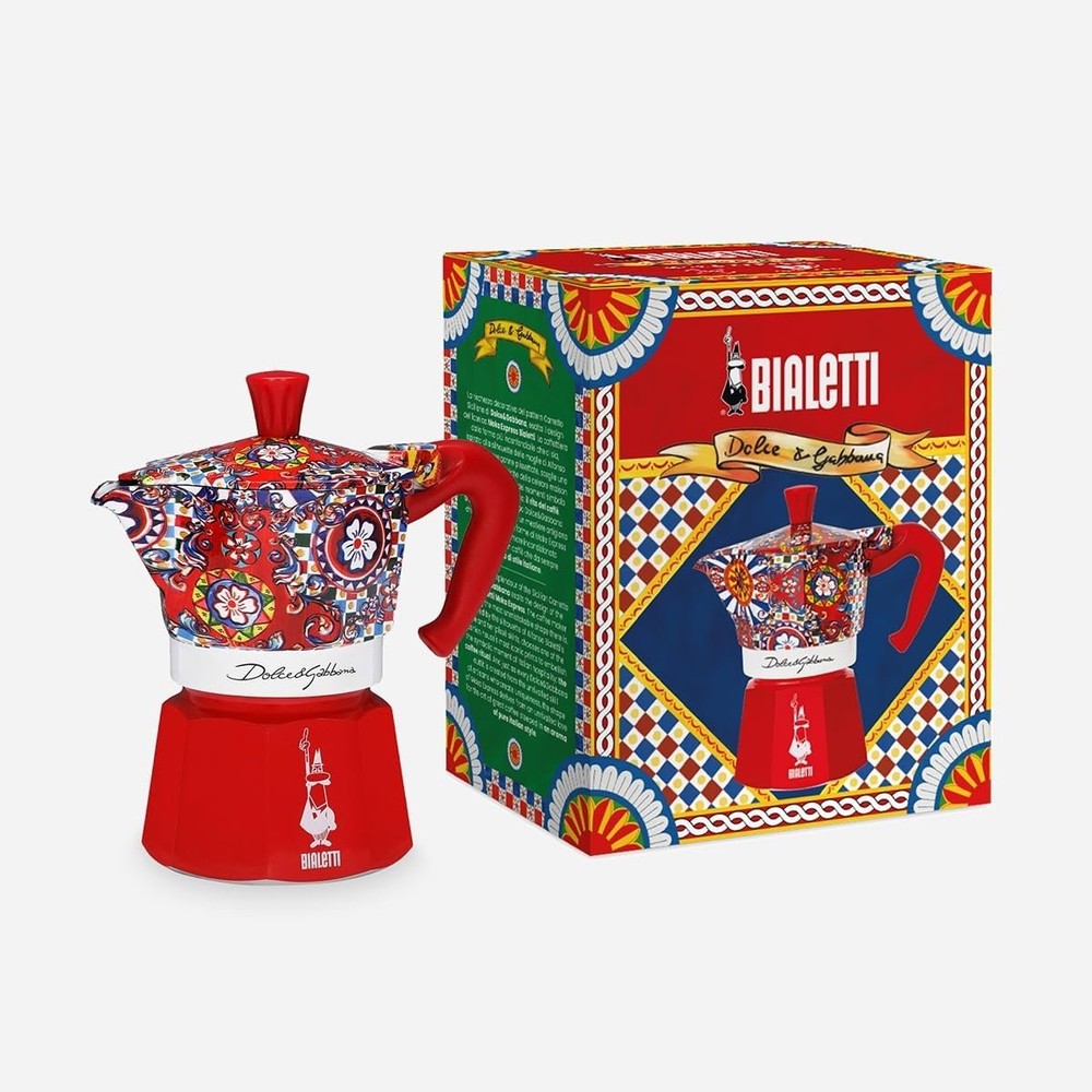 Bialetti Dolce & Gabbana Mocha Express 3-Cup Open Fire Espresso Maker