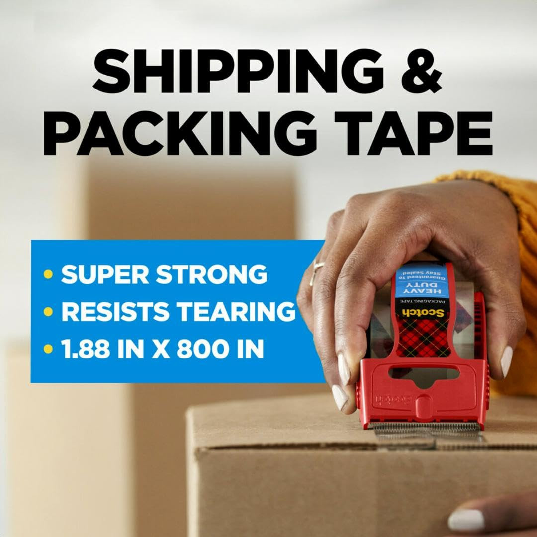 Heavy Duty Shipping and Moving Packing Tape, Clear, Packing and Moving Supplies,