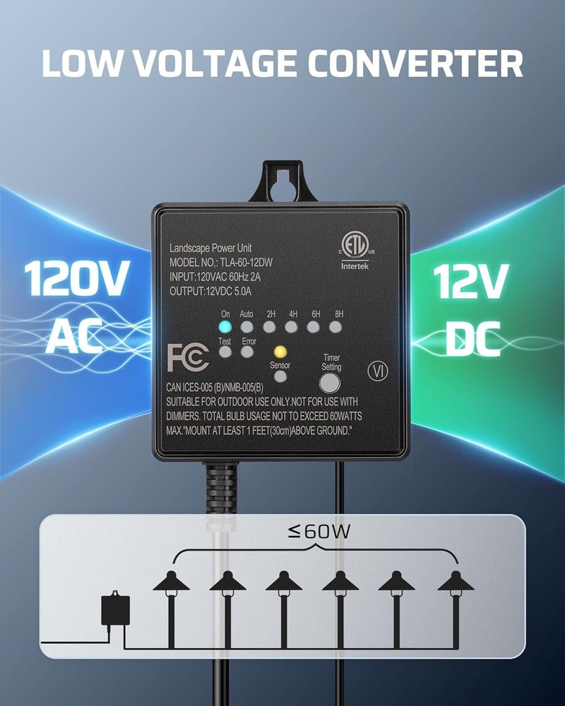 Energy-Saving Low Voltage Transformer for LED Yard Lights