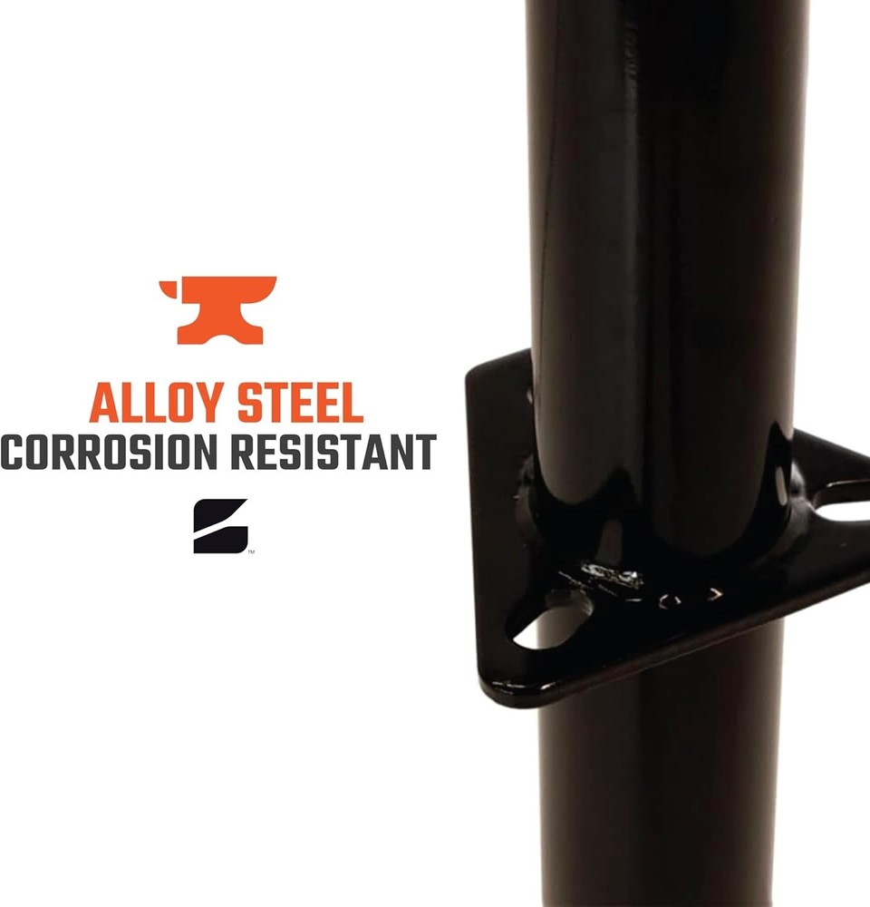 Top-Wind A-Frame Trailer Jack with Rectangular Footpad | 5000 lb Manual Crank...