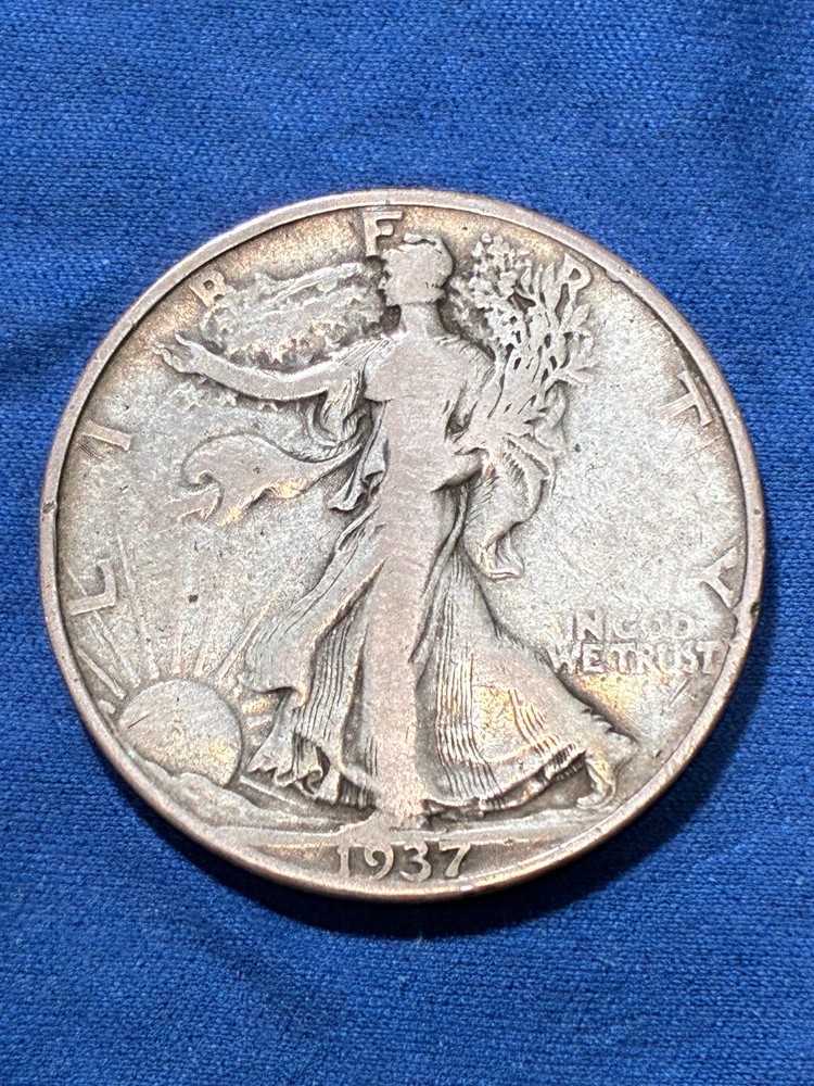 1937- Walking Liberty Half Dollar - A marking
