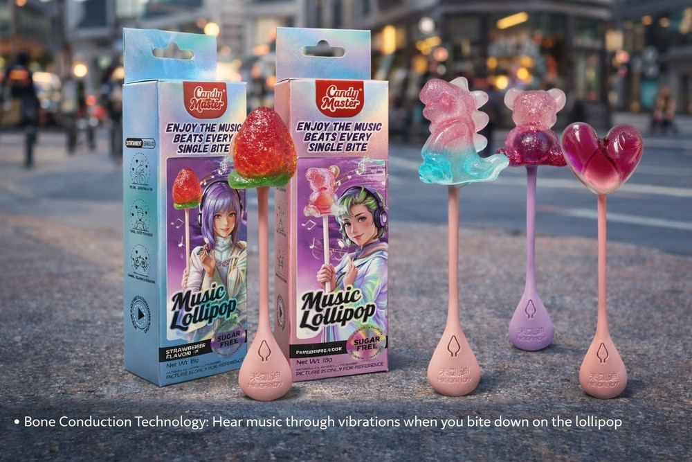 Candy Master MeCandy 4D Music Lollipops, with bone conduction technology