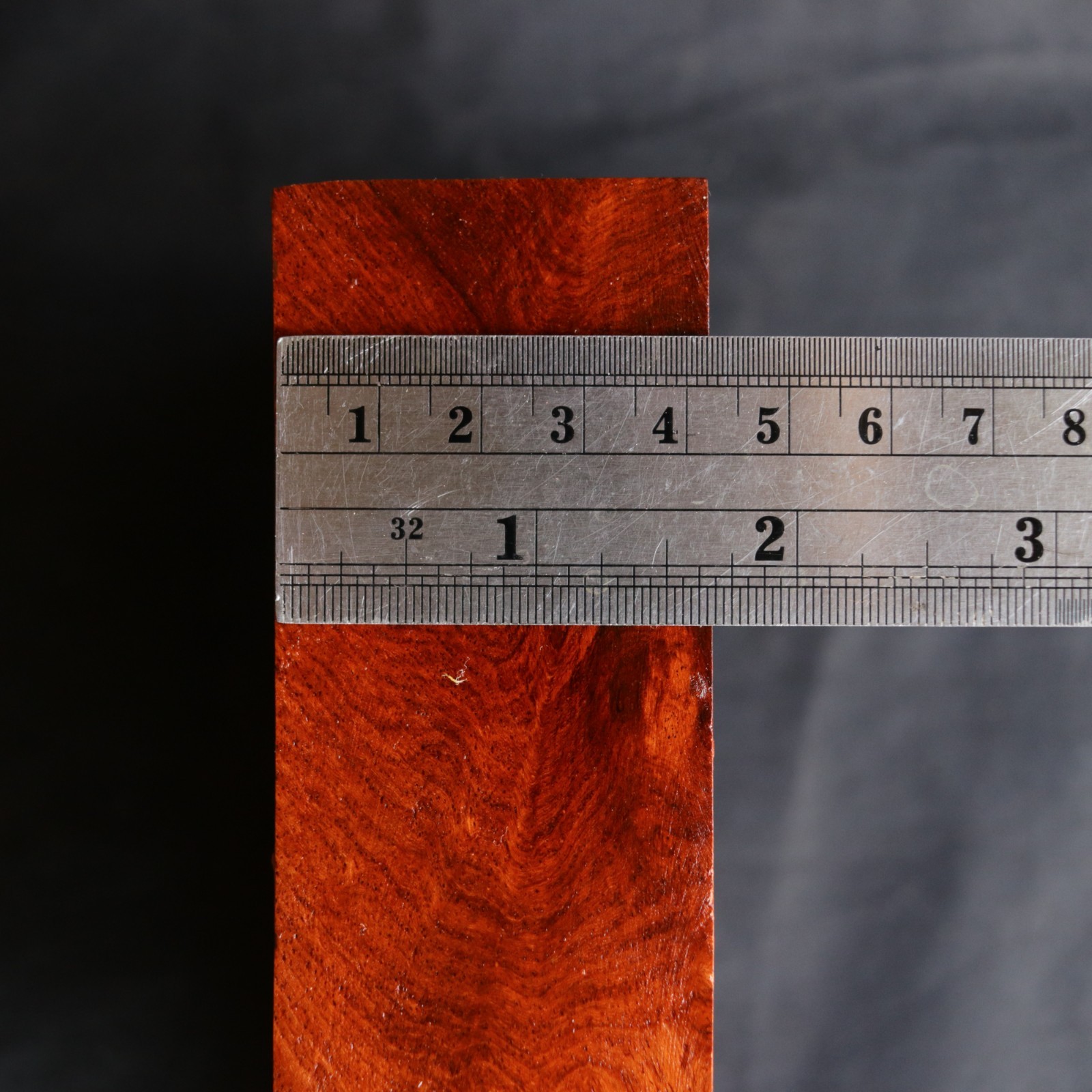 Amboyna Burl Exotic Wood Blank 90 × 148 × 40mm Knife Handle Turning Craft #676