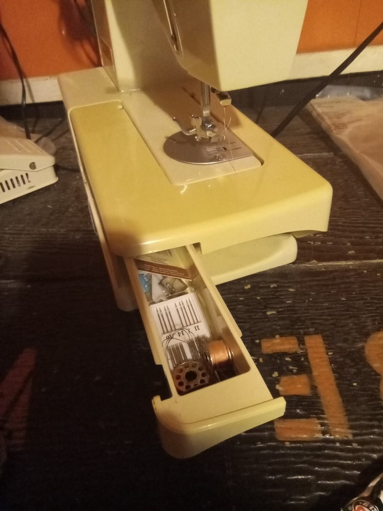 Necchi Model 535FA Sewing Machine with box, petal, and accessories