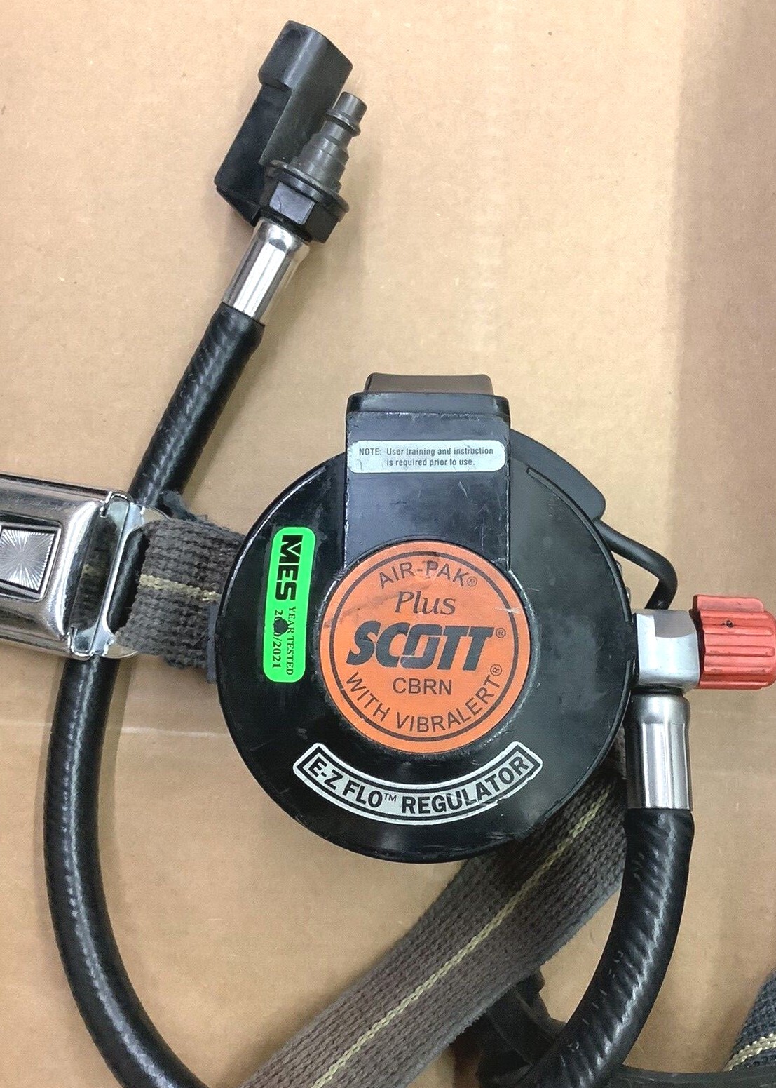 Scott 4.5 SCBA Harness w/AirPak Plus & EZ Flo Regulator & Air Supply Firefighter
