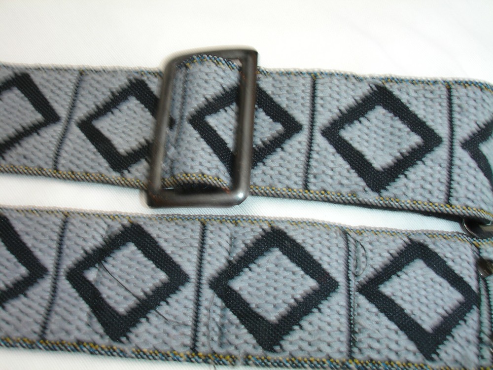 Soft HIPPIE CAMERA NECK STRAP Black / Grey #0054