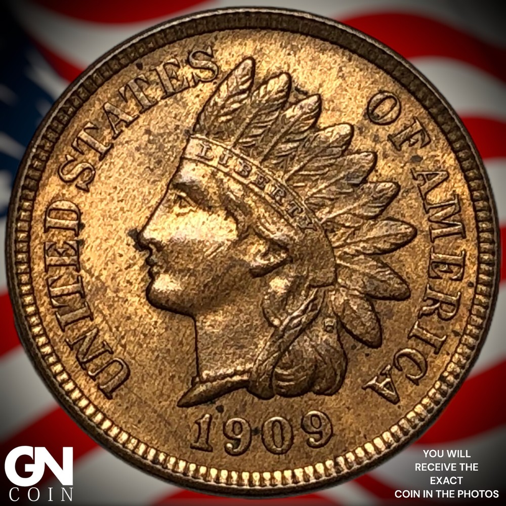 1909 Indian Head Cent Penny M8137
