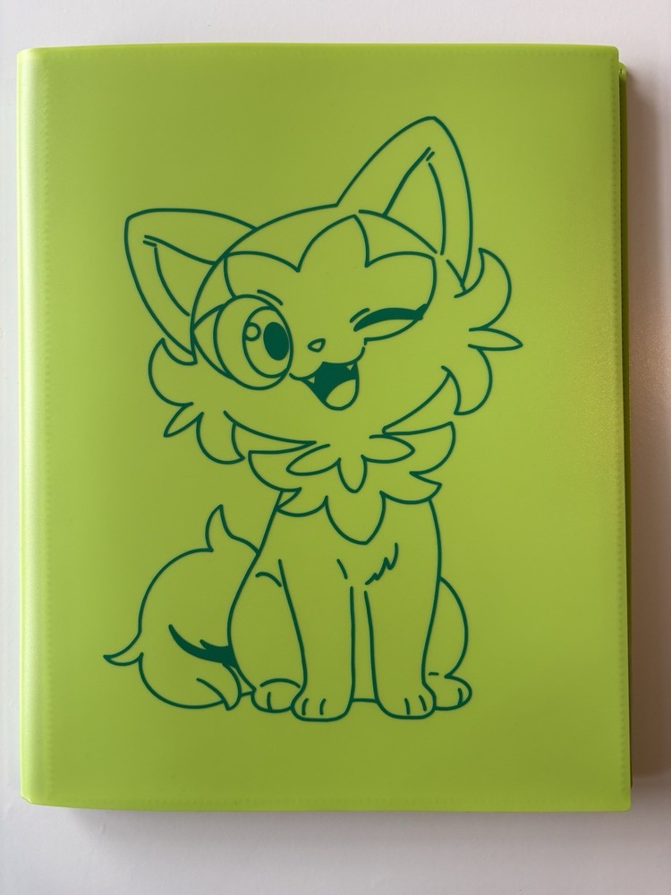 9 Pocket - Strap Binder - 360 Side Loading - Light Green Sprigatito