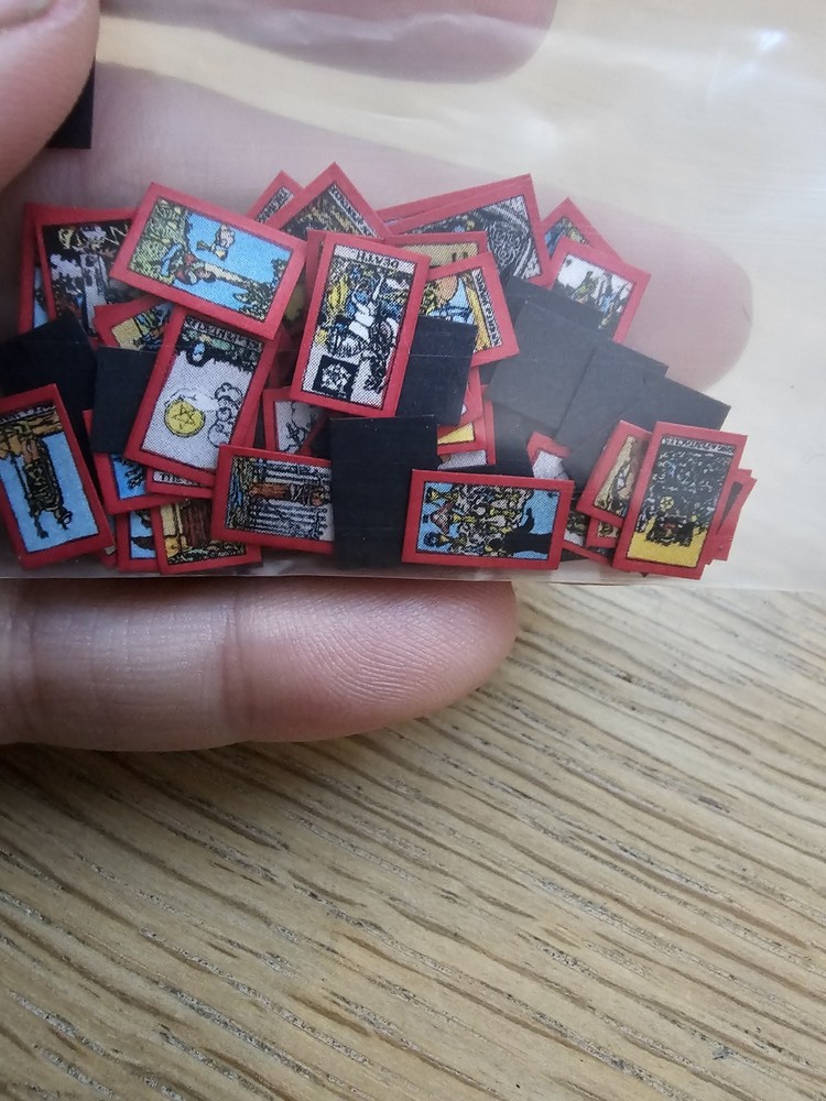 Miniature tarot cards