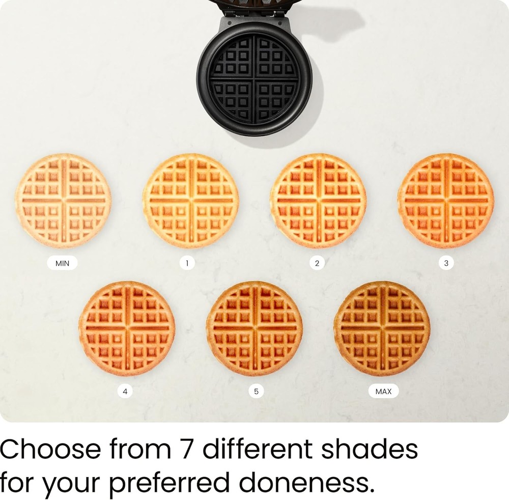 Chefman Anti-Overflow Belgian Waffle Maker w/Shade Selector, Temperature Control