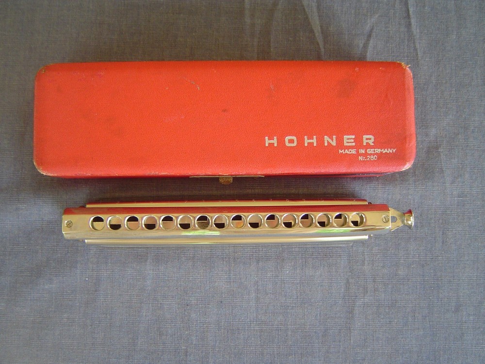 HOHNER "64 CHROMONICA" MODEL 280/64 "C" & RED STORAGE CASE