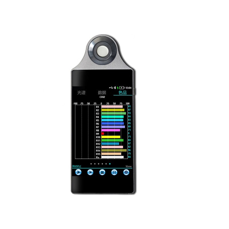 Handheld Spectrometer Spectral Illuminance Meter with 5-inch Touch Screen USB