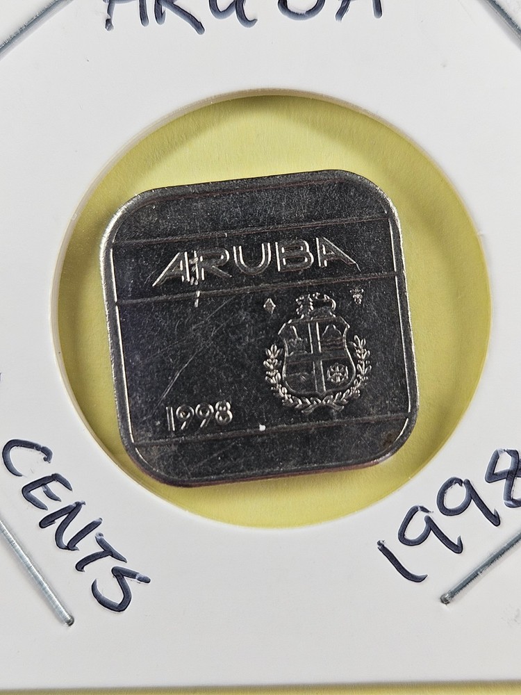 COINS - ARUBA - 50 CENTS 1998