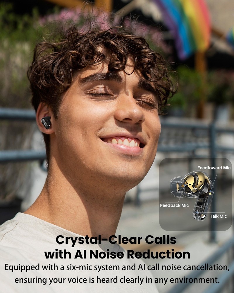 TOZO NC20 Pro Bluetooth Wireless Earbuds with Smart Touch Screen Charger Case