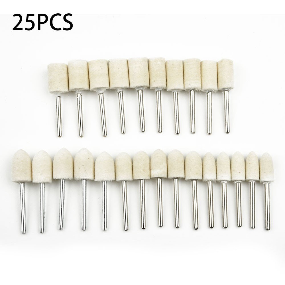 25Pcs Felt Polishing Buffing Buffer Pad Set Accessories For Rotary Tools