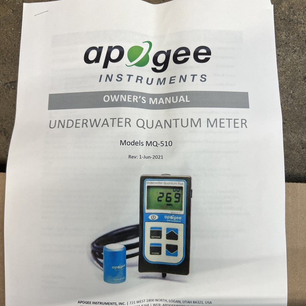 Apogee Instruments MQ-510 Par Meter-MINT with Sensor Wand