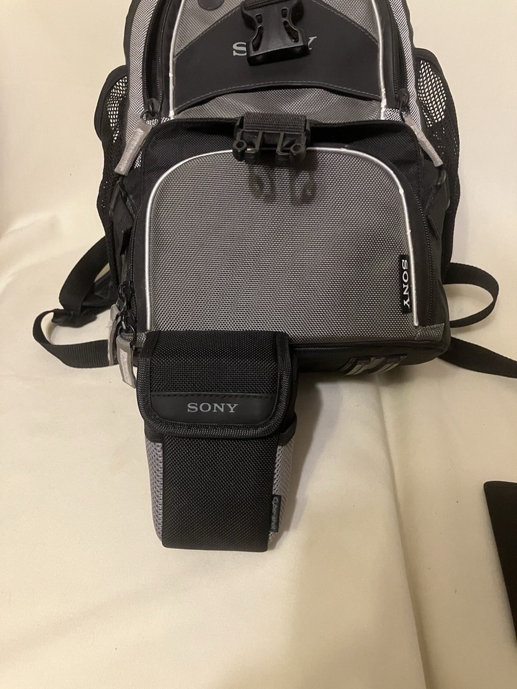 Sony Multi Function Camera Backpack Black/Gray LCS-VA60 With Strap & Extras