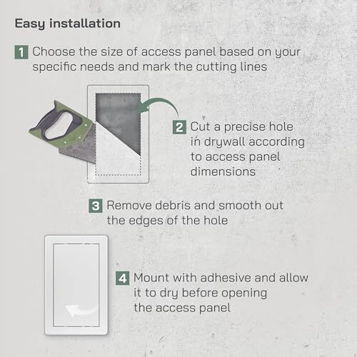 6x10 Access Panel - ABS Plastic - for Drywall Wall and Ceiling Electrical and...