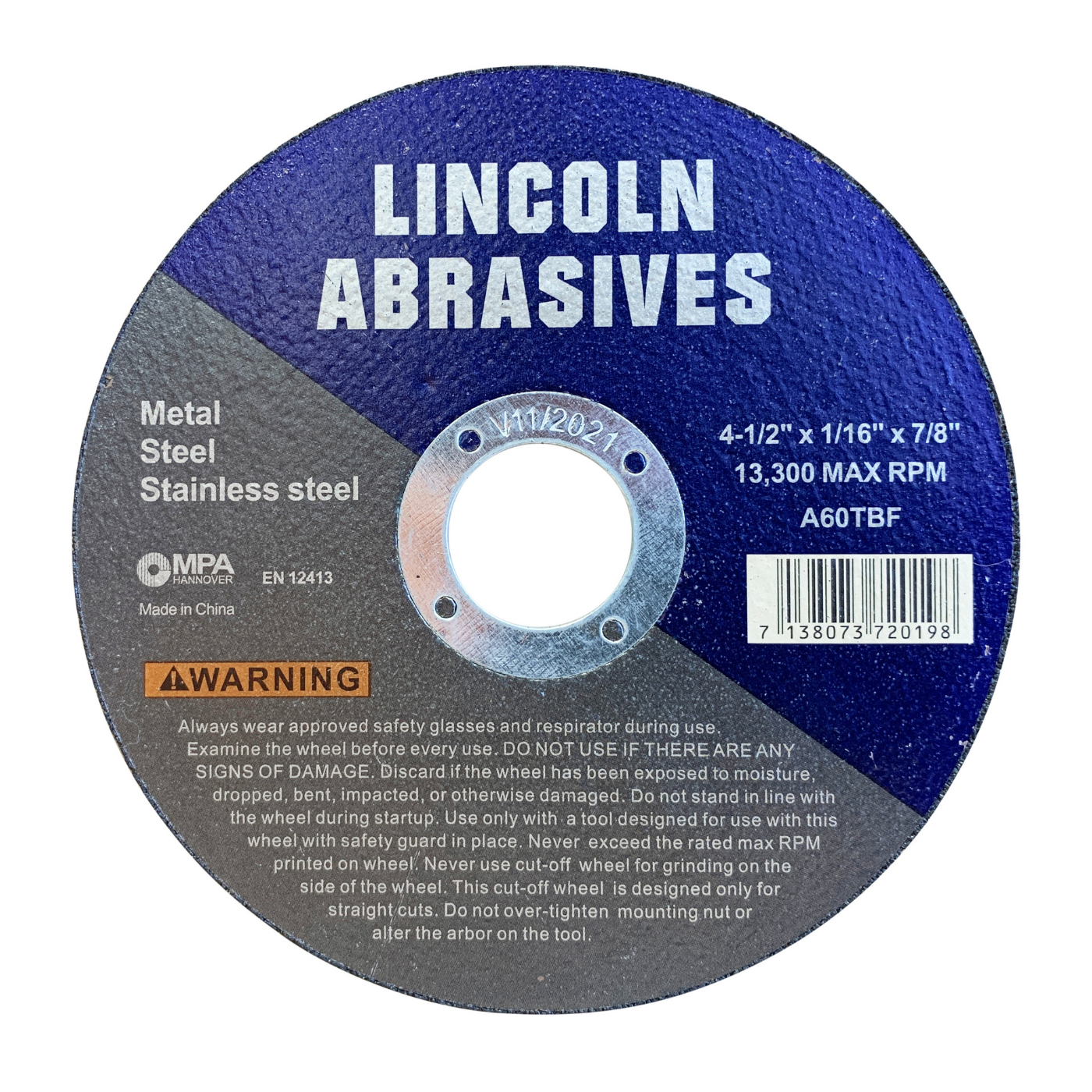 500 Pack 4-1/2" 1/16" Cut-off Wheel 4.5 Cutting Discs Stainless Steel & Metal