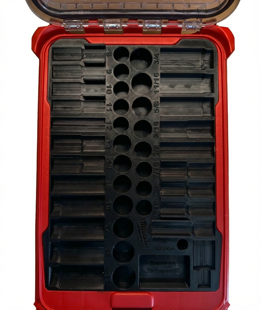 Fits Milwaukee 49-66-7009 Socket Insert PACKOUT Low Profile Bin (Insert Only)