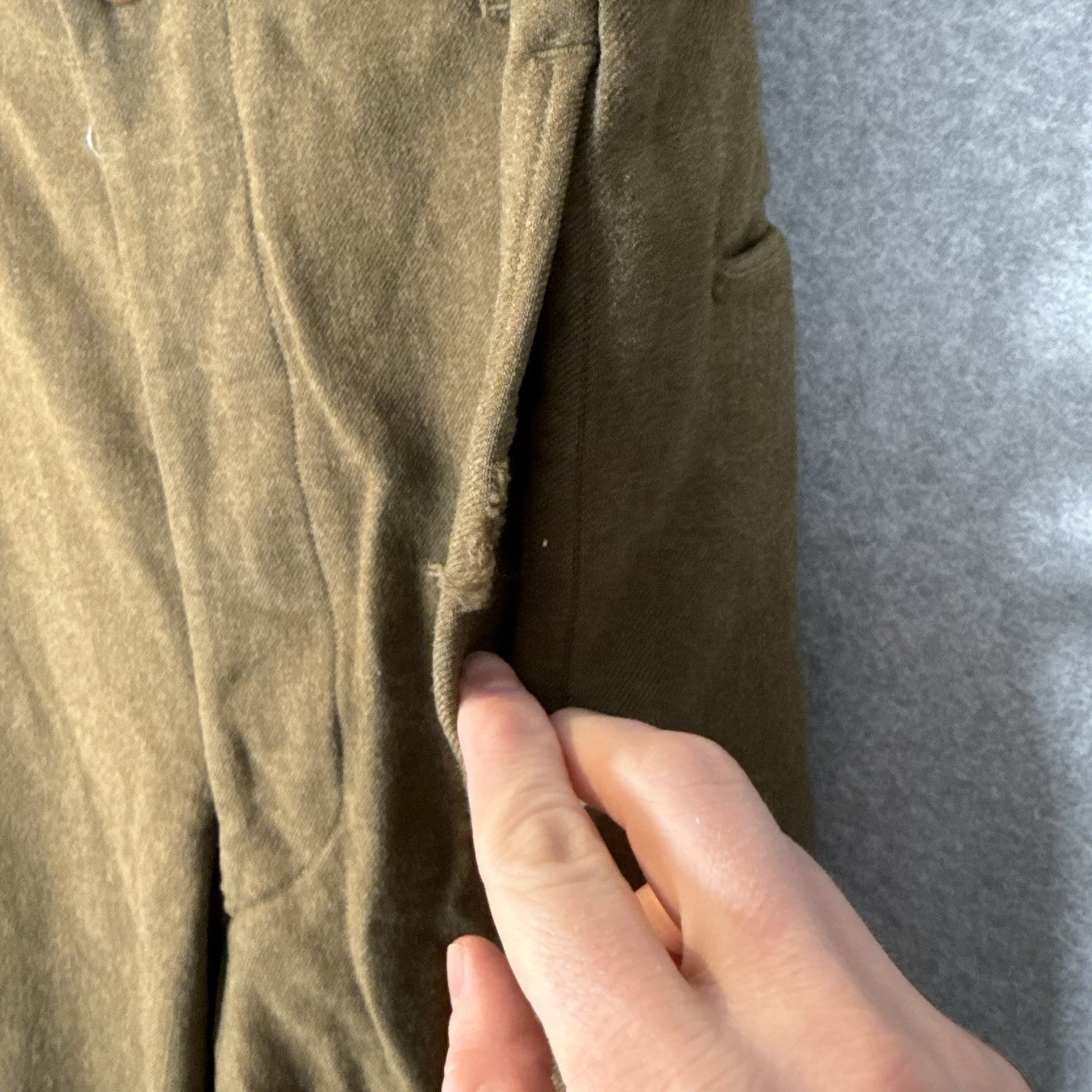 Vintage US Army HEAVY Wool Field Trouser Pants Serge 34x33 Post WWII