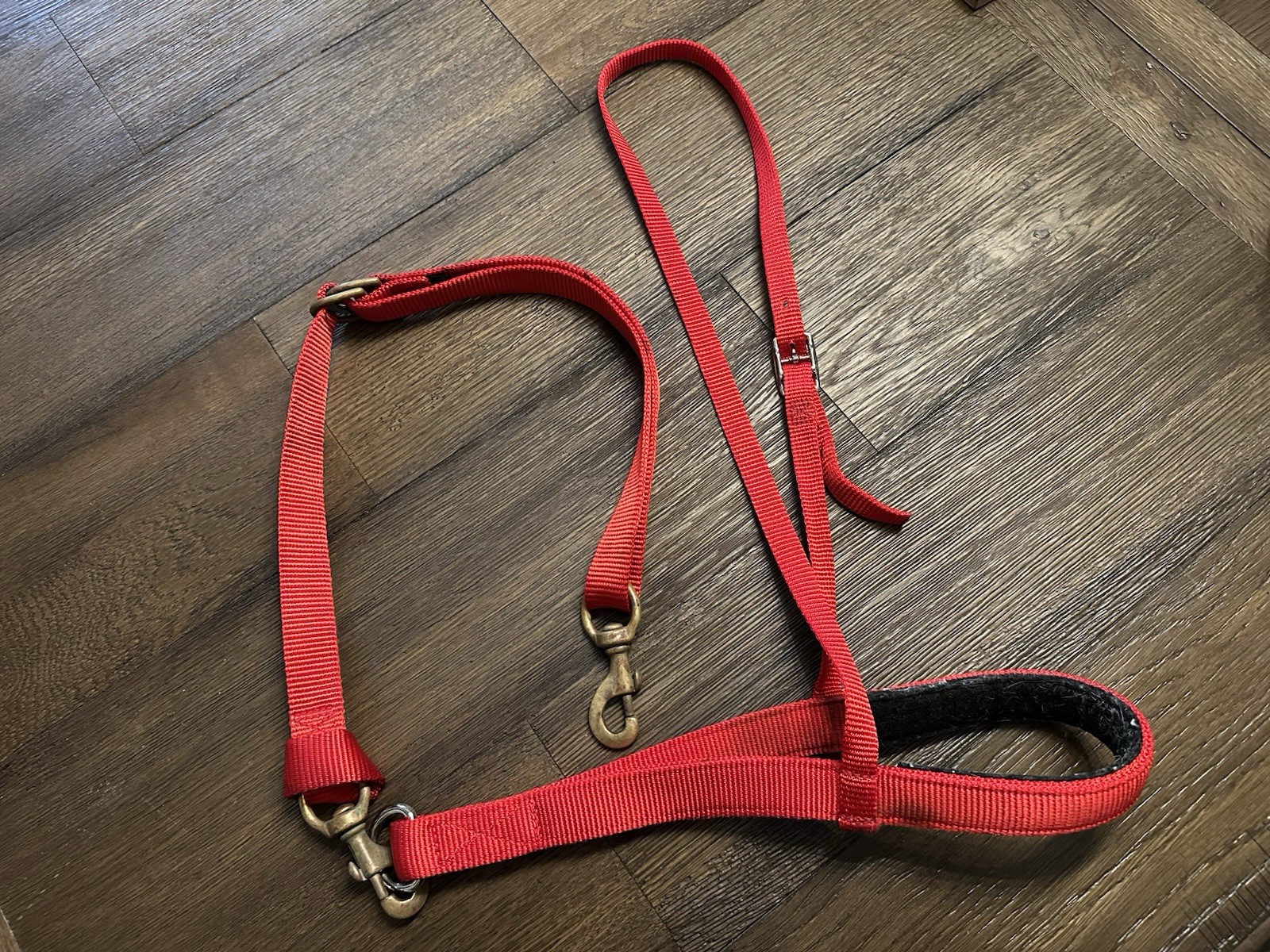 Horse Tack - Red Weaver Western Tie Down Noseband & Strap