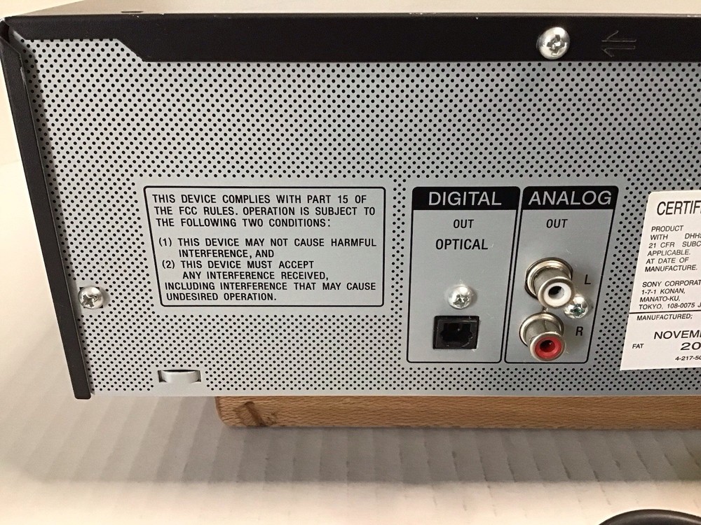 Sony 5-Disc CD Carousel Changer Player CDP-CE375 w/ Remote TESTED