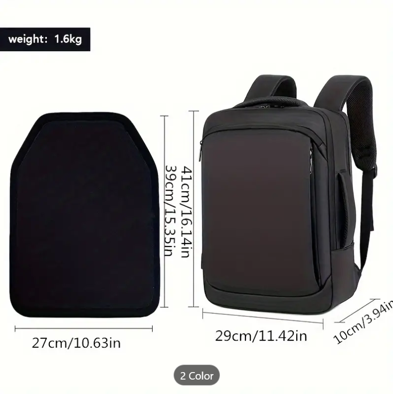 45m Bulletproof Backpack - Lightweight with 10x16 panel Insert - NIJ LEVEL IIIa