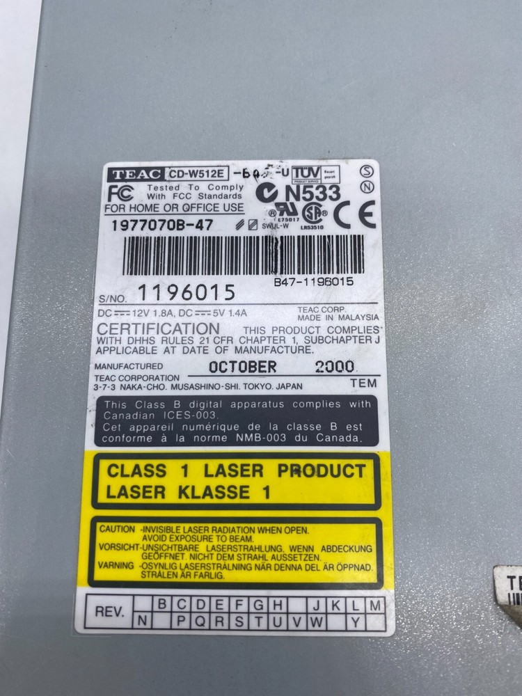 TEAC CD-W512E CD- Writer Plus IDE Drive