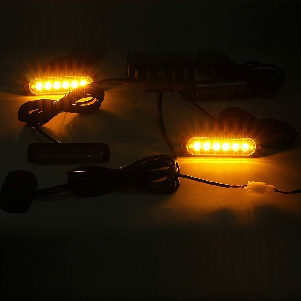 Warning Hazard Emergency Amber Front Rear Grille Strobe Flash Led Control Box