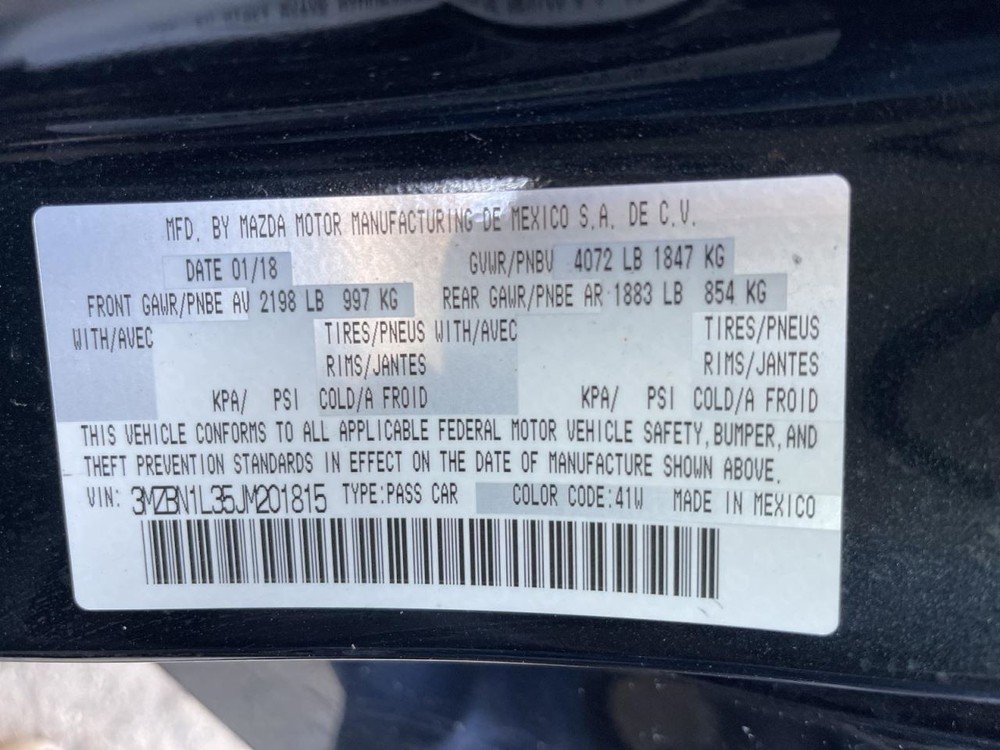 Camera Front Windshield Mounted Fits 18-22 MAZDA CX-3 1001911