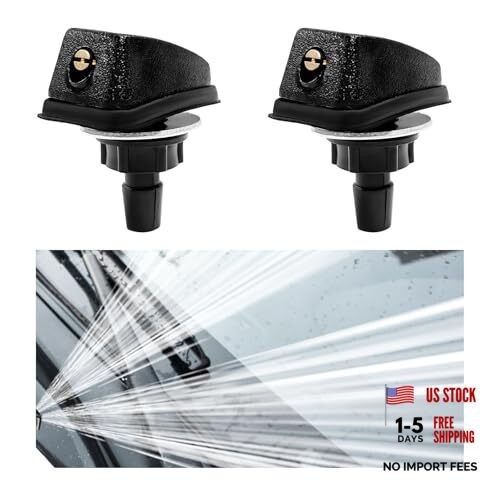 2 PCS Car Front Windshield Washer Nozzle, Single Hole Windshield Washer 2pcs