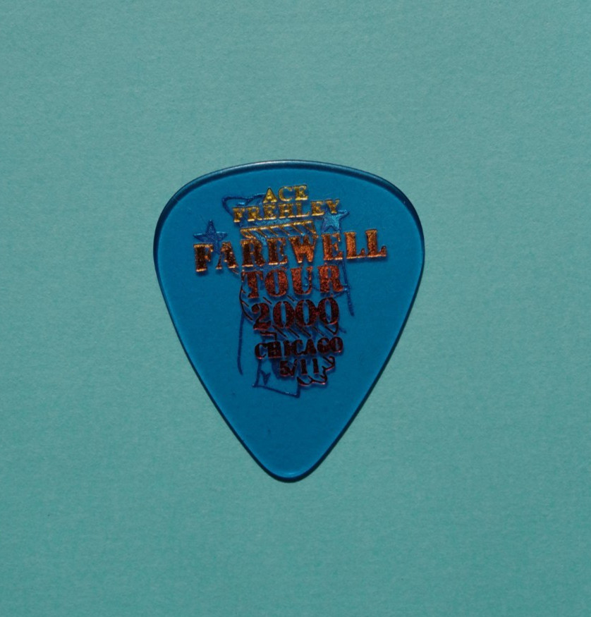 RARE: Kiss  Ace Frehley Vintage Guitar Pick  Farewell Tour CHICAGO 5/18/2000