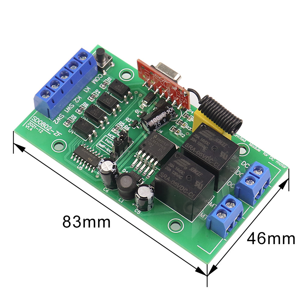 6V 12V 24V Remote Limit Switch DC Motor Forward Reverse Controller Board MAX 20A