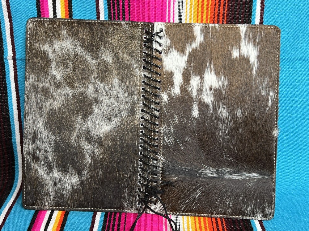 MYRA ~ COWHIDE ~ WIRE BOUND ~ HARDCOVER ~ JOURNAL
