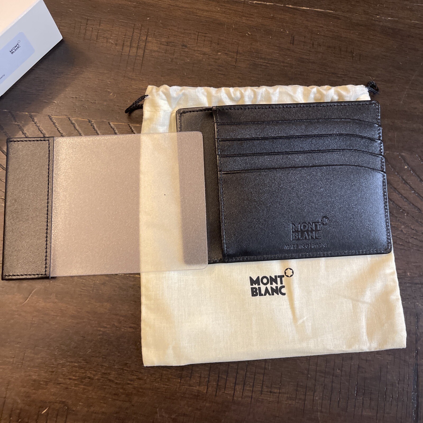 MONTBLANC 4cc Card Holder ID Meisterstuck Black Leather 2665 (4.75"x3.50")