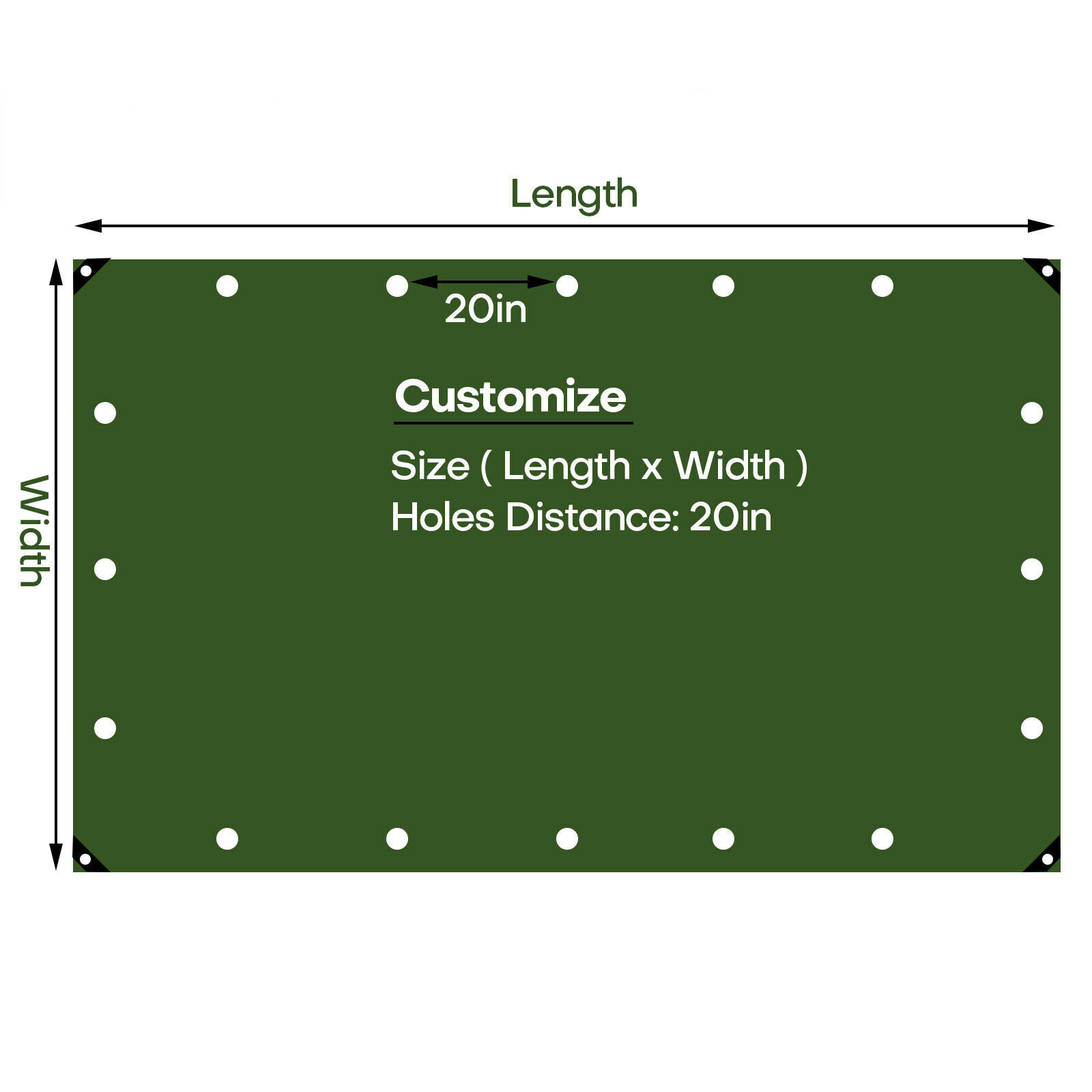 Heavy Duty Poly Tarp 16/18/20 Mil Waterproof Tarpaulin Cover (Over 150 Choices)