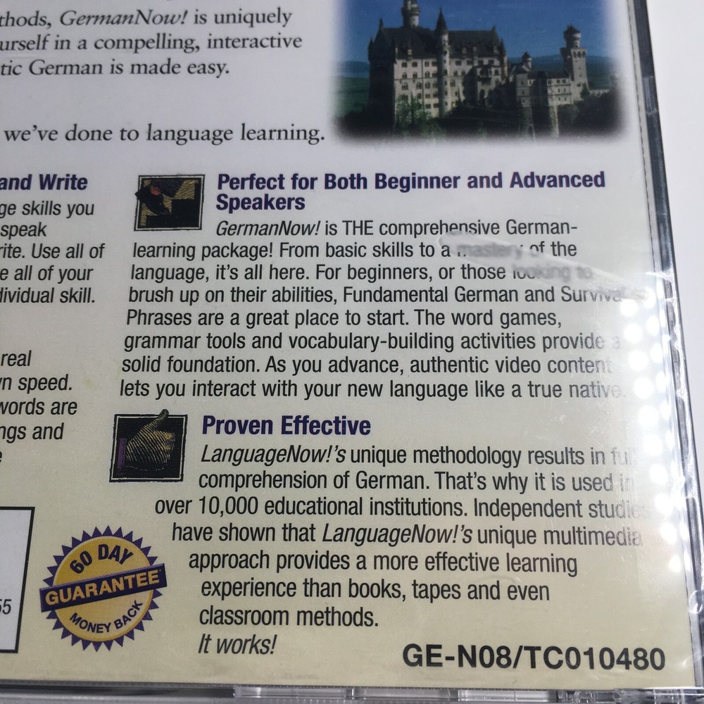 Learn German Now! Transparent Language Version 8 Master Program Win/Mac CD NEW