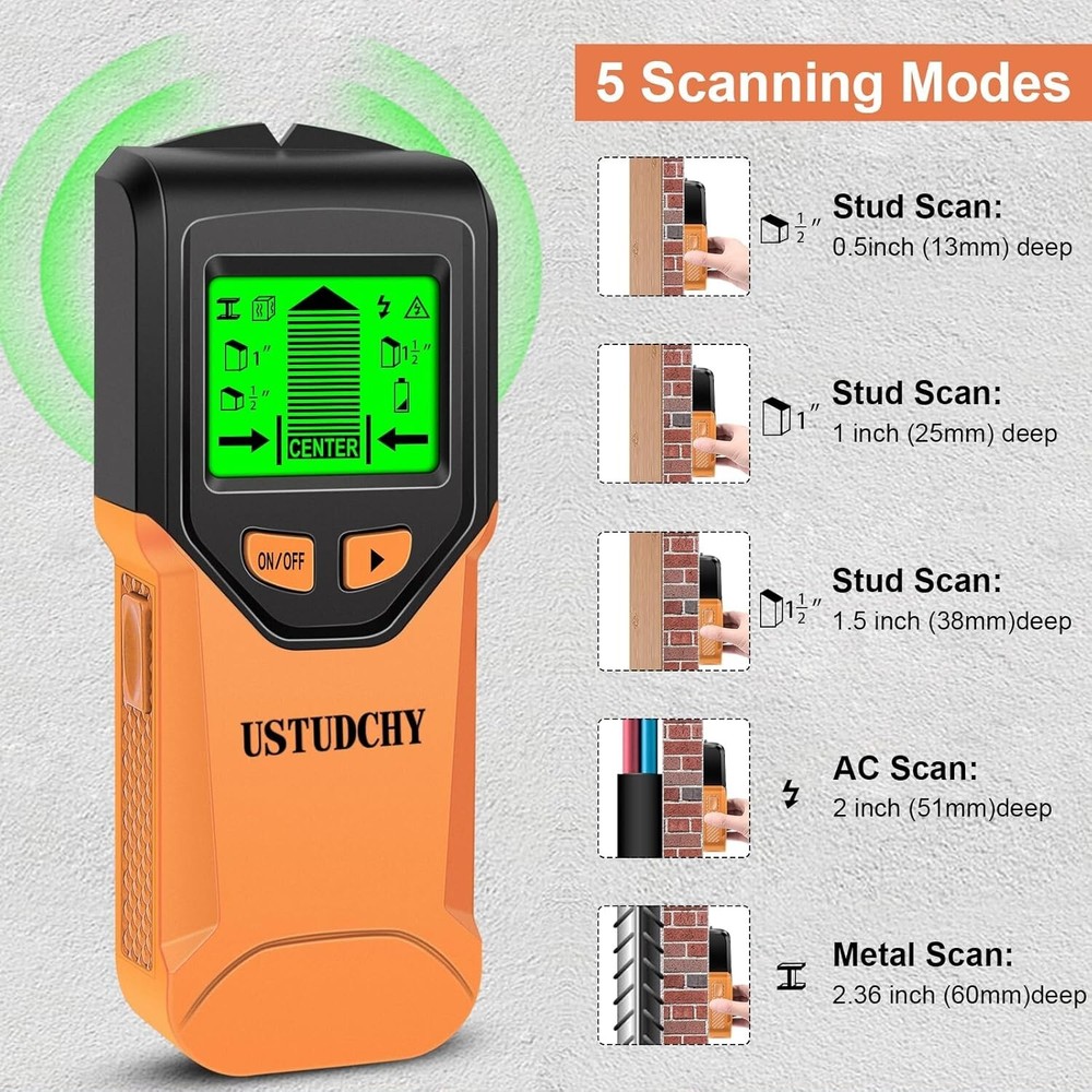 Stud Finder - 5 in 1 Electronic Stud Finder Wall Scanner, Stud Sensor with Digit
