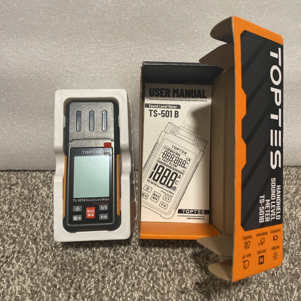 Decibel Meter, Toptes TS-501B Sound Level Meter