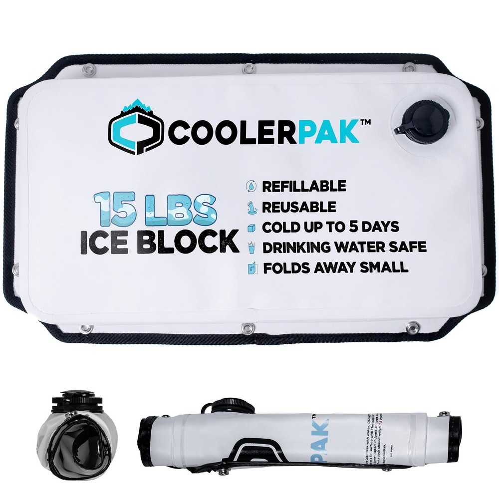 Reusable Refillable Ice Pack - Long Lasting Cold - Roll Up Cooler Freeze Pack