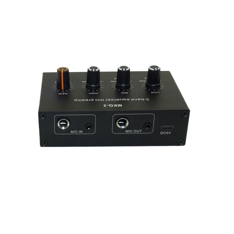 MEQ-3 3-Band Equalizer Microphone Amplifier Dynamic Mic Preamplifier 0-20dB tp1
