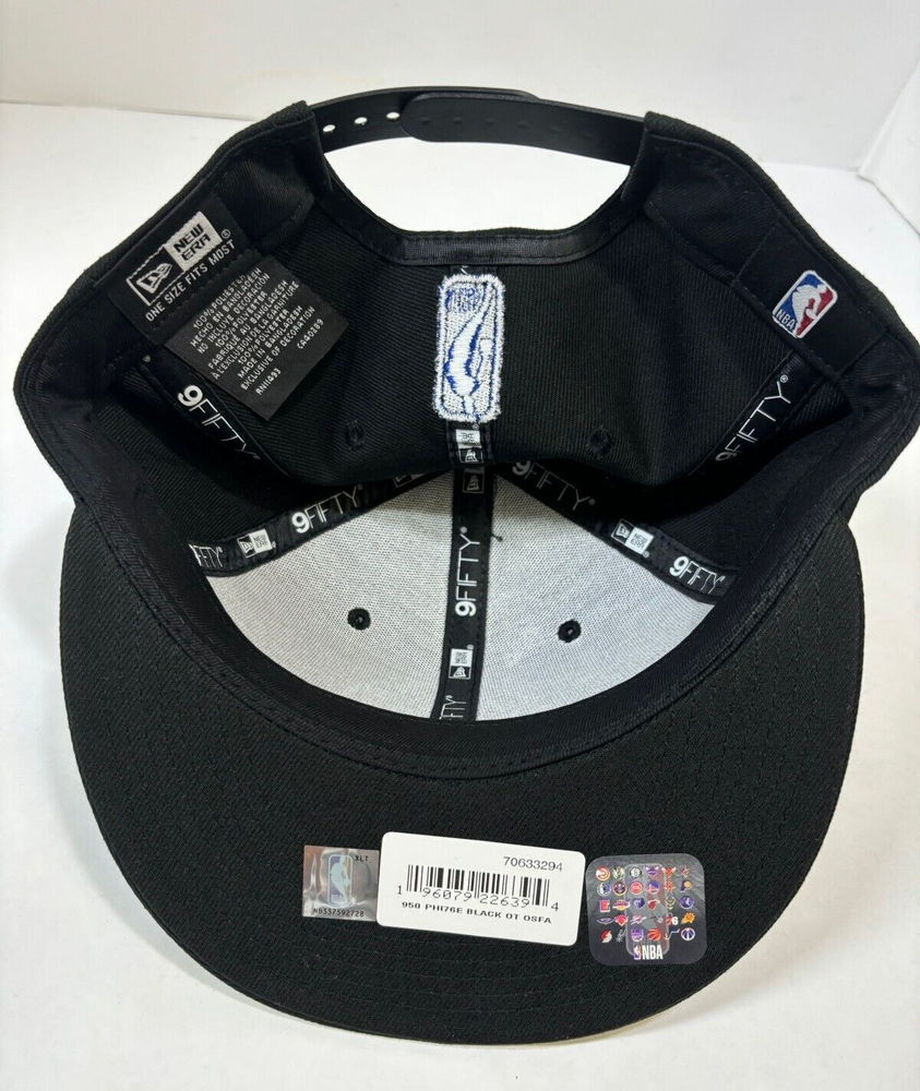Philadelphia 76ers NBA NE Snapback Hat~ Black