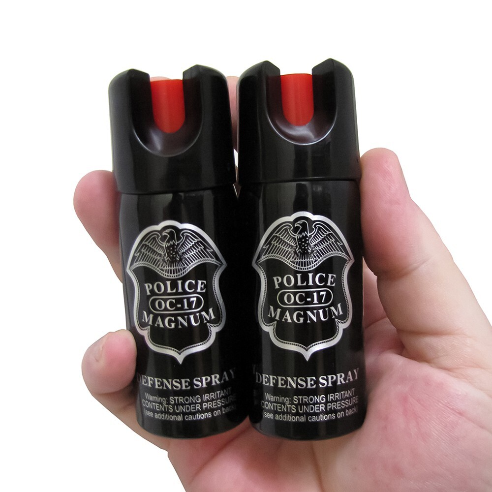 Police Magnum 2 Pack 2oz Pepper Spray with UV Dye Twist Lock