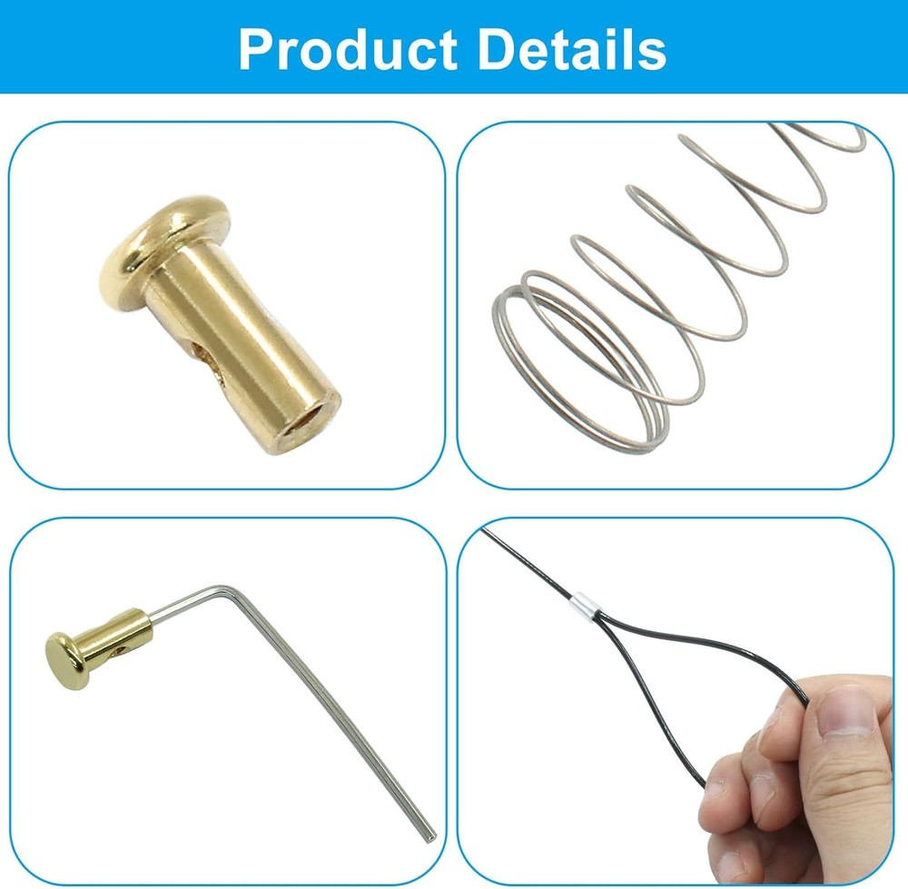 Adjustable Gate Latch Cable Pull Spring Release Self-Closing Fence Door Opener