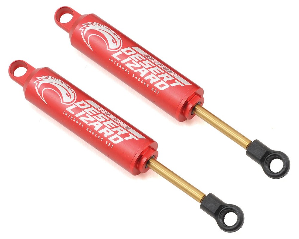 Yeah Racing Aluminum Desert Lizard Two Stage Internal Spring Shocks (Red) (2)