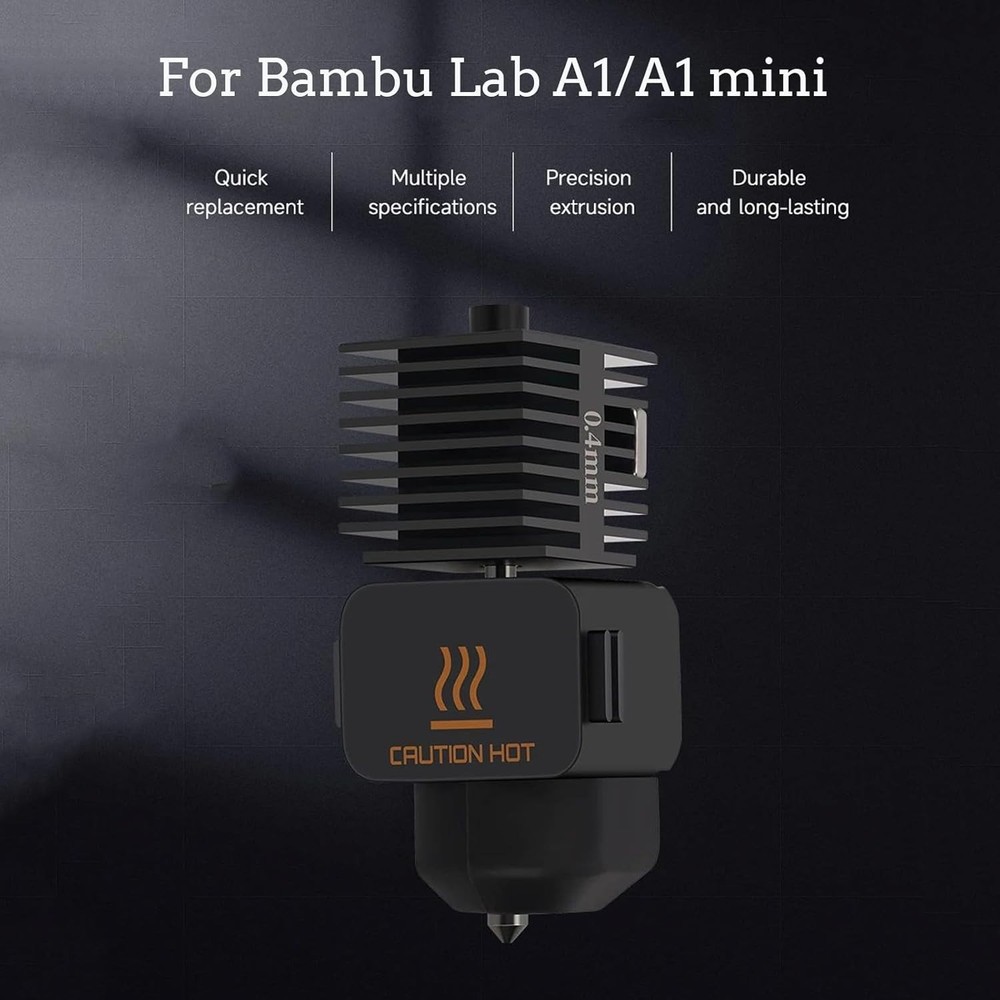 Versatile Hotend Upgrade Kit for Bambu Lab A1 Mini – 3 Nozzle Sizes Available